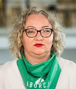 The Polish women's rights activist Marta Lempart