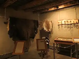 Buffalo and beaver fur exhibit