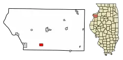 Location in Mercer County, Illinois