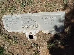 Grave site of George Nicholas Goodman (1885–1959) and Clara Platt Goodman (1898–1994), Block #424.