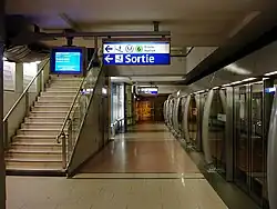 Line 14 platform (2008, view then towards Saint-Lazare)