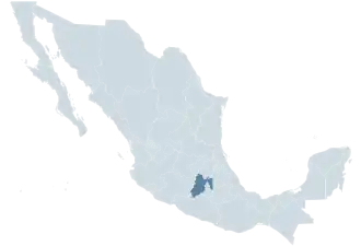 Location of State of Mexico within Mexico Country.