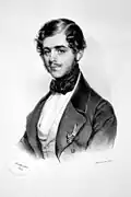 A lithography of Prince Michael by Josef Kriehuber, 1843