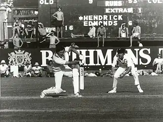 Mike Hendrick batting in Wellington