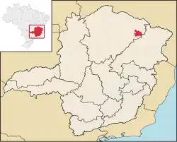 Location in the state of Minas Gerais