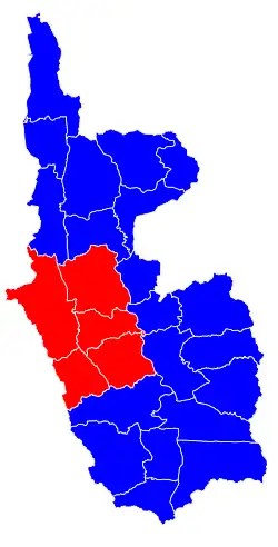 Minbu District (Red) in Magway Region
