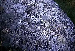 The memorial for both Maria and Fabian Månsson