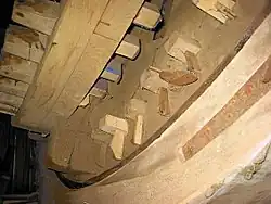 Upper left back wheel with the sprocket