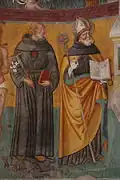 St Nicola da Tolentino and St Augustine by Mezzastris