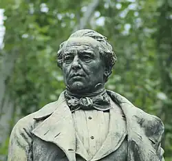 Closer look of the bronze statue