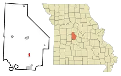 Location in Morgan County and the state of Missouri