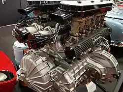 The V-12 engine and 5-speed transaxle