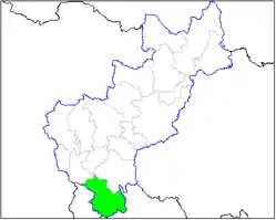Location of Amealco de Bonfil in Querétaro.
