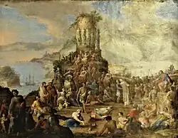 Décapitation de Saint Janvier by Scipione Compagno. Early 17th century