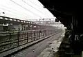 View of Muzaffarpur Junction platform in Monsoon