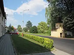 Centre of Němčice with a chapel