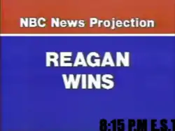 NBC News projecting Reagan's victory