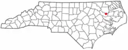Location in North Carolina