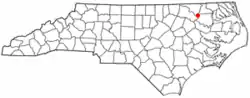 Location of Roxobel, North Carolina