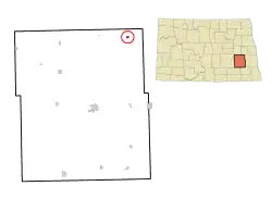 Location of Pillsbury, North Dakota