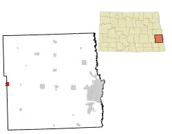 Location of Tower City, North Dakota