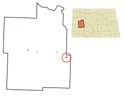 Location of Dodge, North Dakota