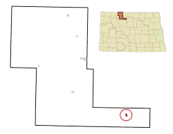 Location of Glenburn, North Dakota