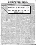 The New York Times devoted the entire front page of its March 27, 1887, edition to Coronet's victory in its celebrated transatlantic race[7]