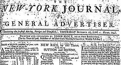 New York Journal or General Advertiser Oct 16 1766