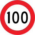 100 km/h speed limit (this is the maximum legal speed for motor vehicles in New Zealand, unless otherwise specified)