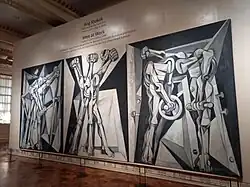 National cultural treasure marker Pambansang Yamang Pangkalinangan Ang Kiukok, Men at work triptych
