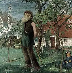 Old Man and Young Girl in the Garden