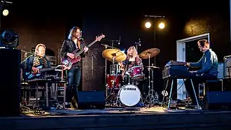 Needlepoint at the 2022 Terrassejazz in Evje, Norway Photo: Birgit Fostervold