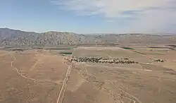 New Cuyama in an aerial photo looking north, taken in 2025