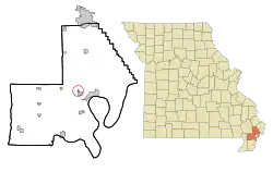 Location of North Lilbourn, Missouri