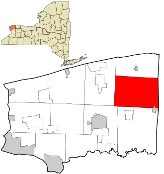 Location in Niagara County and the state of New York.