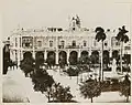 Historical photo showing the Governor-General's Palace, Havana Cuba, just before surrender and raising of American colors 11:30 a.m., January 1, 1899. SMU Libraries.[1]