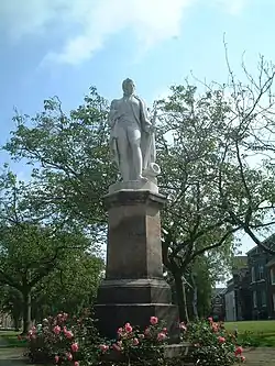 Photograph of statue of Lord Nelson in the Upper Close