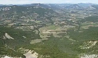 An aerial view of Nossage-et-Bénévent
