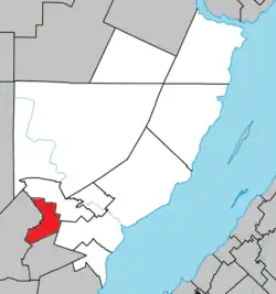 Location within Charlevoix-Est RCM
