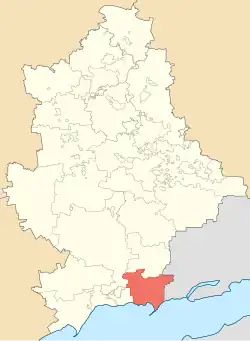Location of Novoazovsk Raion