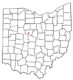 Location of Green Camp, Ohio