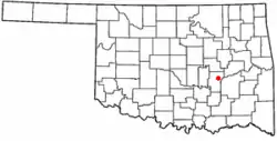 Location of Lamar, Oklahoma