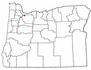 Location of Sunnyside, Oregon