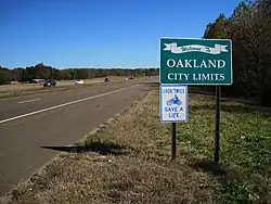 Oakland welcome sign