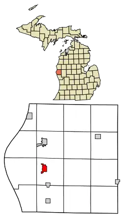 Location of Shelby, Michigan