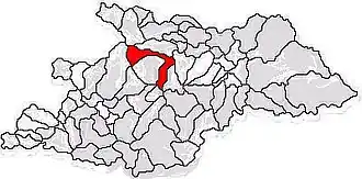 Location in Maramureș County