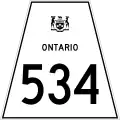 Highway 534 marker