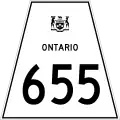 Highway 655 marker