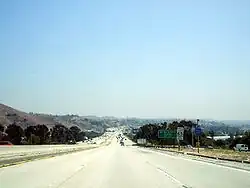 Southbound in San Dimas, leaving the Kellogg Hill Interchange